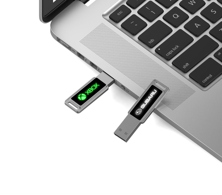 High Speed Flash Drive Crystal USB Stick met LED licht glanzend
