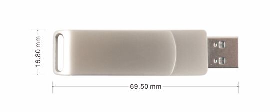 Zilver Mat Usb 3.0 Met Type C Beide Poorten Usb Flash Drive Telefoon En Computer Compatibel 256GB 512GB 1TB