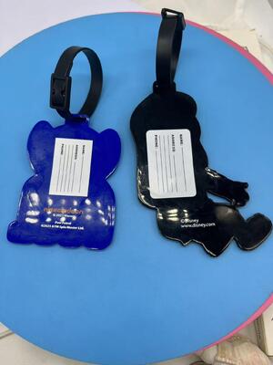 Pvc materiaal gemaakt door bagage tag volg klantontwerp bagage tag op reiszak