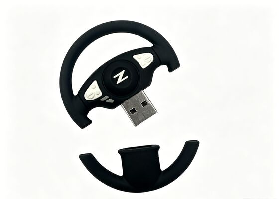 Open mal door aangepaste USB-flashdrives door autostuurwielvormig USB-geheugen