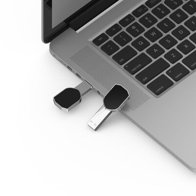 Met LED-kleuren laserlogo op de usb Face usb-drive met gegevensoplaadfunctionaliteit op maat voor bedrijfscadeaus
