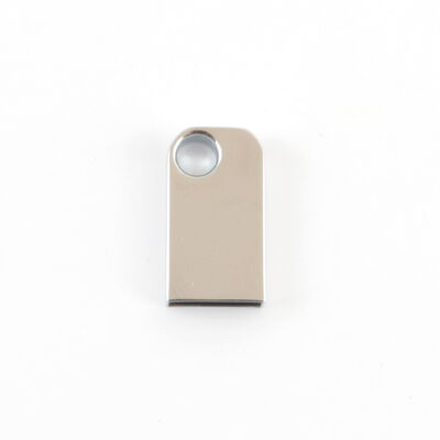 Mini USB-flashdrive met gat kan sleutelhanger plaatsen Metalen USB-flashdrive kan aangepast laserlogo