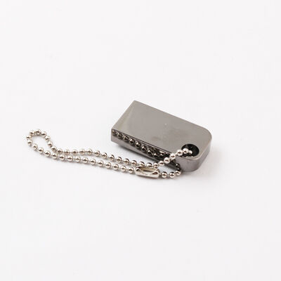 Mini USB-flashdrive met gat kan sleutelhanger plaatsen Metalen USB-flashdrive kan aangepast laserlogo