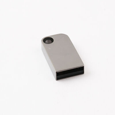 Mini USB-flashdrive met gat kan sleutelhanger plaatsen Metalen USB-flashdrive kan aangepast laserlogo