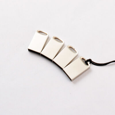 Metalen USB met sleutelhanger Metalen USB-flashstation Laserlogo Volg aangepast ontwerp
