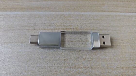 Crystal Usb 3.0 USB A met type C Beide poorten lezen zeer snel Crystal deel kan graveren logo metaal deel kan laser logo binnen hebben twee flash chips