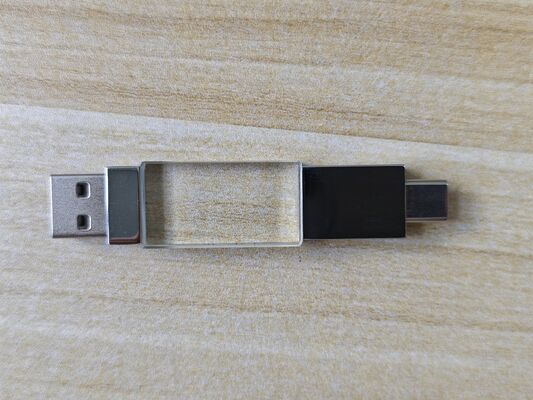 Crystal Usb 3.0 USB A met type C Beide poorten lezen zeer snel Crystal deel kan graveren logo metaal deel kan laser logo binnen hebben twee flash chips