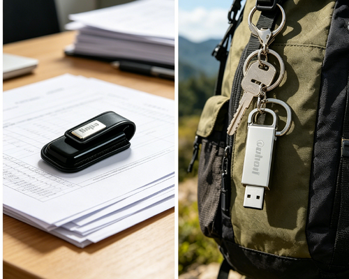 Oem lederen USB-flashdrive Bruine kleur, stijlvolle, duurzame draagbare opslagoplossing, ideaal voor bedrijfsgeschenken en evenementen
