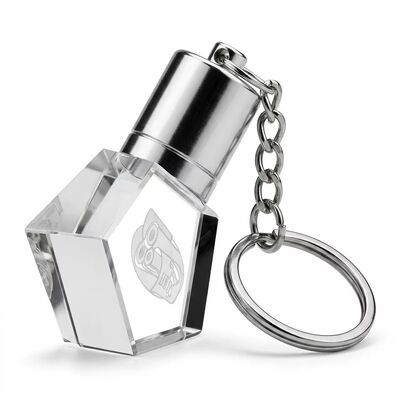In de vorm van een fles Crystal USB Flash Drive 3.0 Snelle overdrachtssnelheid Duurzaam ontwerp Crystal Can Gravure Logo
