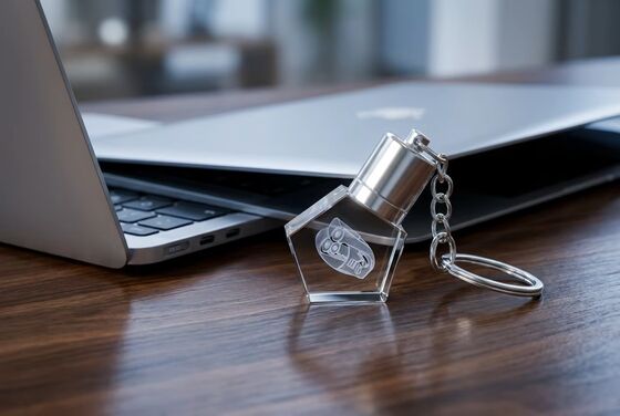 In de vorm van een fles Crystal USB Flash Drive 3.0 Snelle overdrachtssnelheid Duurzaam ontwerp Crystal Can Gravure Logo