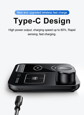 15W Fast Charging 3 in 1 draadloos oplader met opvouwbaar ontwerp en magnetische zuigkracht