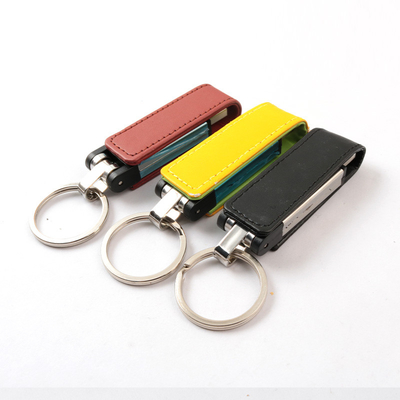 2.0 3,0 Pu het Leer paste Usb-Flitsaandrijving 32GB 256GB het In reliëf maken Embleem aan