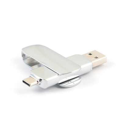 Type C Otg Pendrive van lichaams ging het Glanzende Snelle Snelheid de H2-EU Standrad van de Testgelijke over