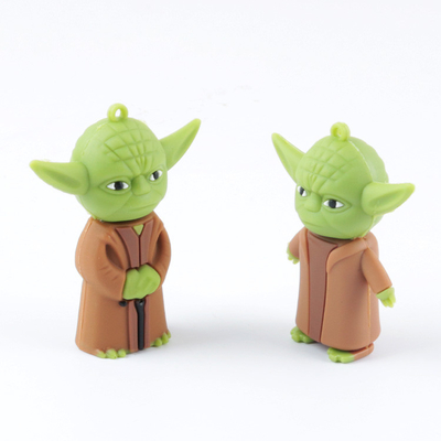 Aangepast die pvc door Hoofd de Flitsaandrijving Usb wordt gevormd 2,0 en 3,0 van Yoda Star Wars Usb
