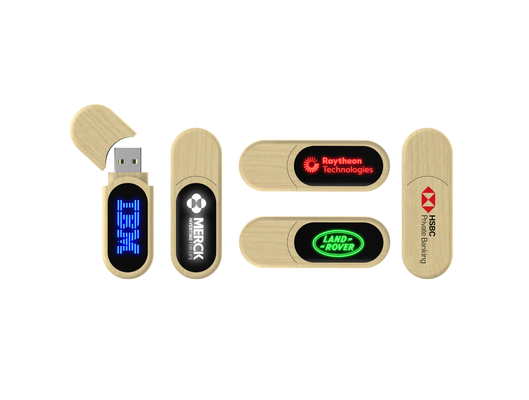 LEIDENE Lichte Houten USB-flashstation Snelle Snelheid wanneer Usb-de Lezing bij Computer Glanzend zal