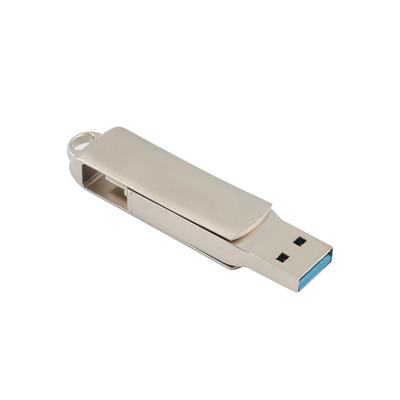 De zilveren Lichaamslaser LOGO Type C USB met Zeer belangrijk Gat kan Lanyard And Keyring zetten