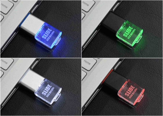Gravering logo Led licht kristal usb stick oem odm