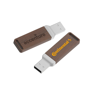 Natuurlijke hout USB logo hout pen drive met afdrukken of reliëf voor uw bedrijf