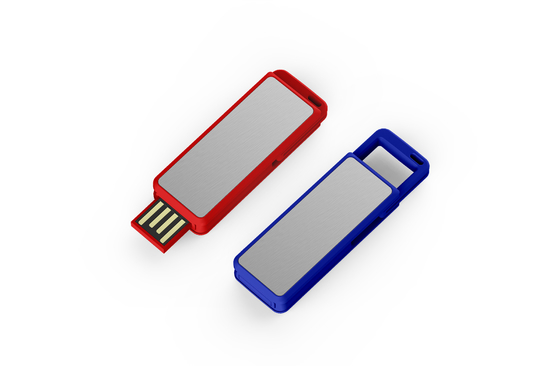 Aanpasbare plastic USB-stick Zwart Wit 256 GB geheugen Plug And Play