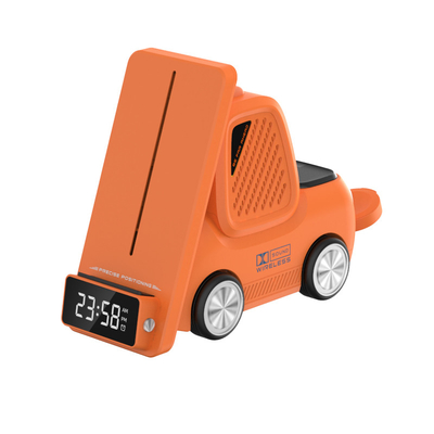 15W Fast Charge Draadloos oplaadpad met ABS binnen en LED-licht voor telefoon in lichaamskleur Wit / Grijs / Oranje / Geel