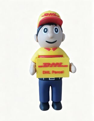 DHL Delivery Man Person Cartoon USB Flash Drive gemaakt door klantontwerp