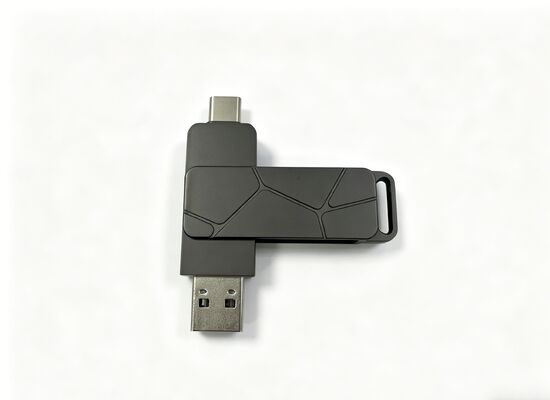 Gun Black Body Laser LOGO Type C USB kan sleutelhanger of sleutelkoord en sleutelhanger plaatsen