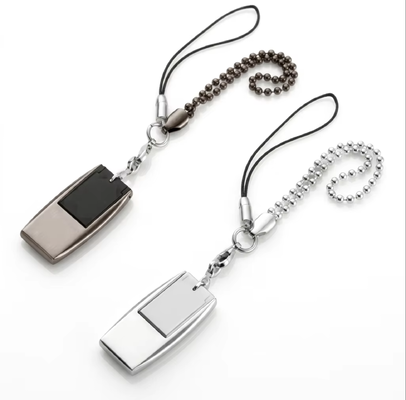 Mini USB Flash Drive Met Sleutelhanger Kan Laser Logo En Print Logo Door Op maat Gemaakt Usb Lichaam Kan Zilveren En Grijze Kleur Doen