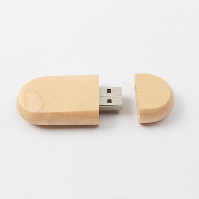 Het esdoornbamboe personaliseerde de houten lengte van de usbstok 128GB 60mm