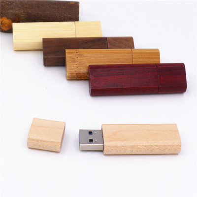 ODM Stok 2,0 van Usb van het Esdoornbamboe 3,0 256GB houten flitsaandrijving met Sleutelkoord