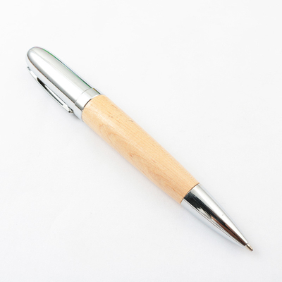 Esdoorn Gepersonaliseerde Houten USB-stations Graed Pen Shapes 140x16mm