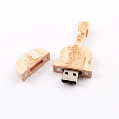 15 MB/S 32 GB 128 GB Houten Flash Drive Gitaar Vorm Geheugen I Hoge Snelheid