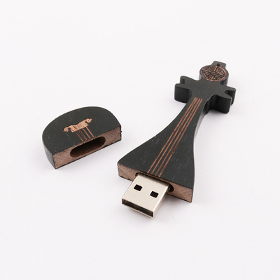 15 MB/S 32 GB 128 GB Houten Flash Drive Gitaar Vorm Geheugen Snelle Snelheid