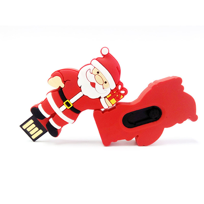 Van het het Beeldverhaalkarakter van de Kerstmisgift de Flitsaandrijving 2,0 15MB/S 64GB 128GB van Usb