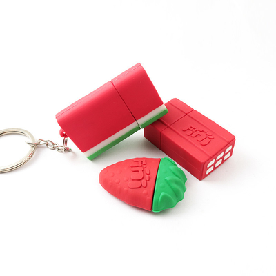 Van de Vorm Leuke USB van pvc Open van de de Stokwatermeloen Gevormde de Aardbeichocolade