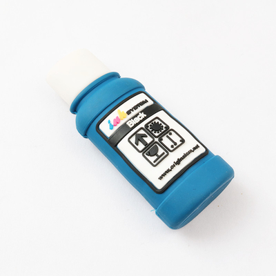USB-flashstations USB van de inkt de Fles Gestalte gegeven Douane 2,0 3,0 H2 die 256GB testen