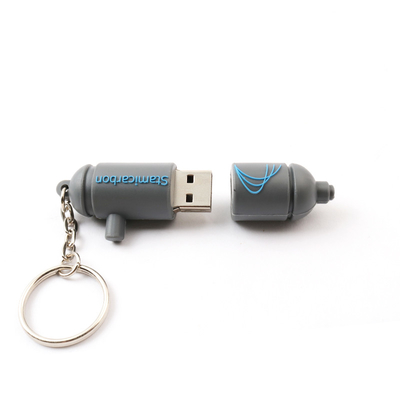 2.0 3,0 Gepersonaliseerde Zachte pvc Aangepaste Usb Aandrijving van 15MB/S met Sleutelring