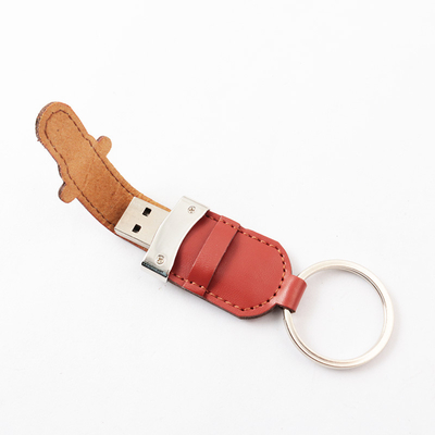 Pu-Dekking en de Stok van Leerusb met Metaalring 2,0 Draagbare 64GB 128GB 30MB/S