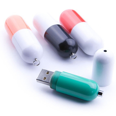 Pil Gestalte gegeven Plastic Klantgerichte Usb-Flitsaandrijving 3,0 80MB/S 32GB 64GB 128GB
