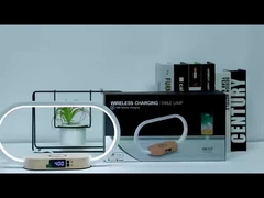 Recyclebare materialen Draadloos oplader Houten oplader Snel opladen met klok en licht