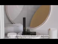 Draadloos oplader met leerling oogbescherming Tafellamp kan worden opgeheven en gevouwen