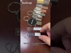 Grote kristallen deel kan graveren logo USB Stick 2.0 Transparante acryl